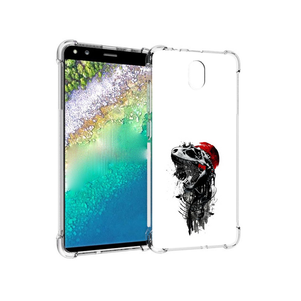 

Чехол MyPads Tocco для Nokia C01 Plus вымерший динозавр (PT161800.114.284), Прозрачный, Tocco
