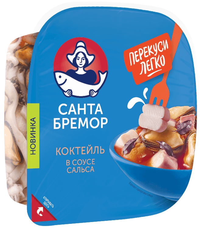 

Морской коктейль Санта Бремор в соусе сальса 150 г