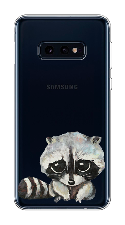 

Чехол на Samsung Galaxy S10E "Большеглазый енот", Серый;черный;прозрачный, 27250-1