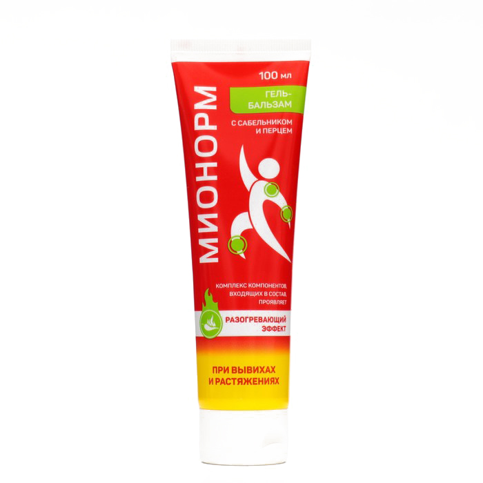 Гель-бальзам Мионорм разогревающий с сабельником и перчем, 100 мл