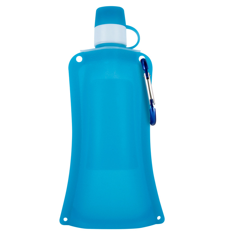 фото Bh-tsb-02 силиконовая складная бутылка-мешок для воды, синяя bloominghome accents.