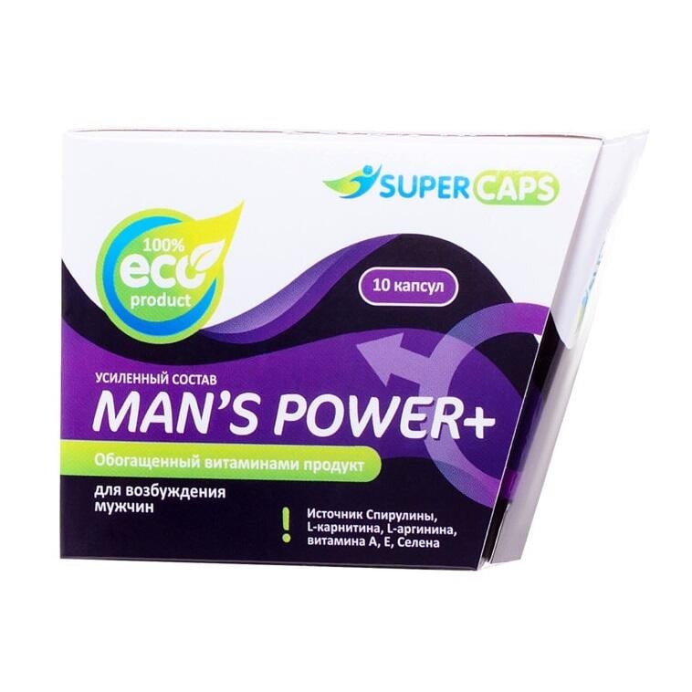 Купить Man''s Power плюс, Возбуждающее средство Man's Power Плюс для мужчин, капсулы, 10 шт., SuperCaps