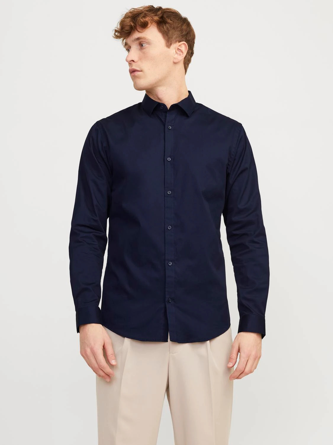 

Рубашка мужская Jack & Jones Slim Fit Dress 12201905 синяя S, Синий, Slim Fit Dress