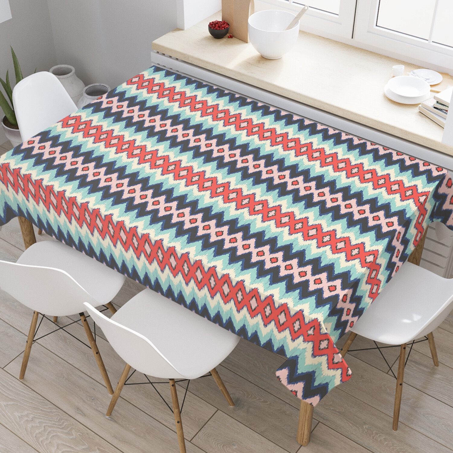 

Скатерть прямоугольная JoyArty "Цветные помехи" из сатена 120x145 см, Красный, Цветные помехи