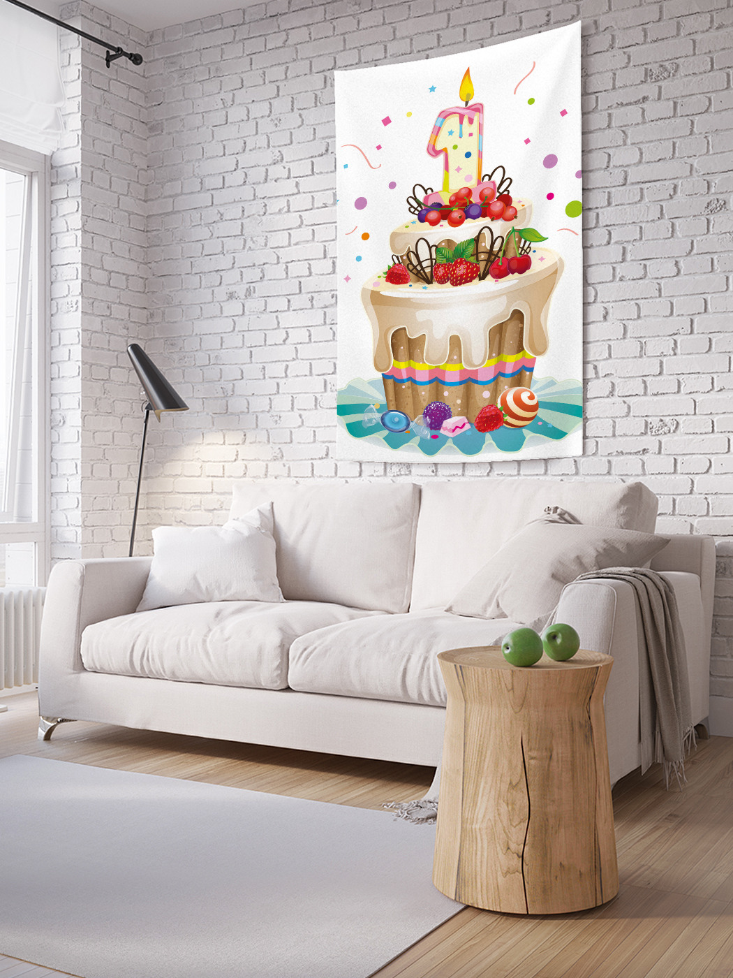 

Вертикальное фотопанно на стену JoyArty Торт для однолетнего именинника 150x200 см, Торт для однолетнего именинника