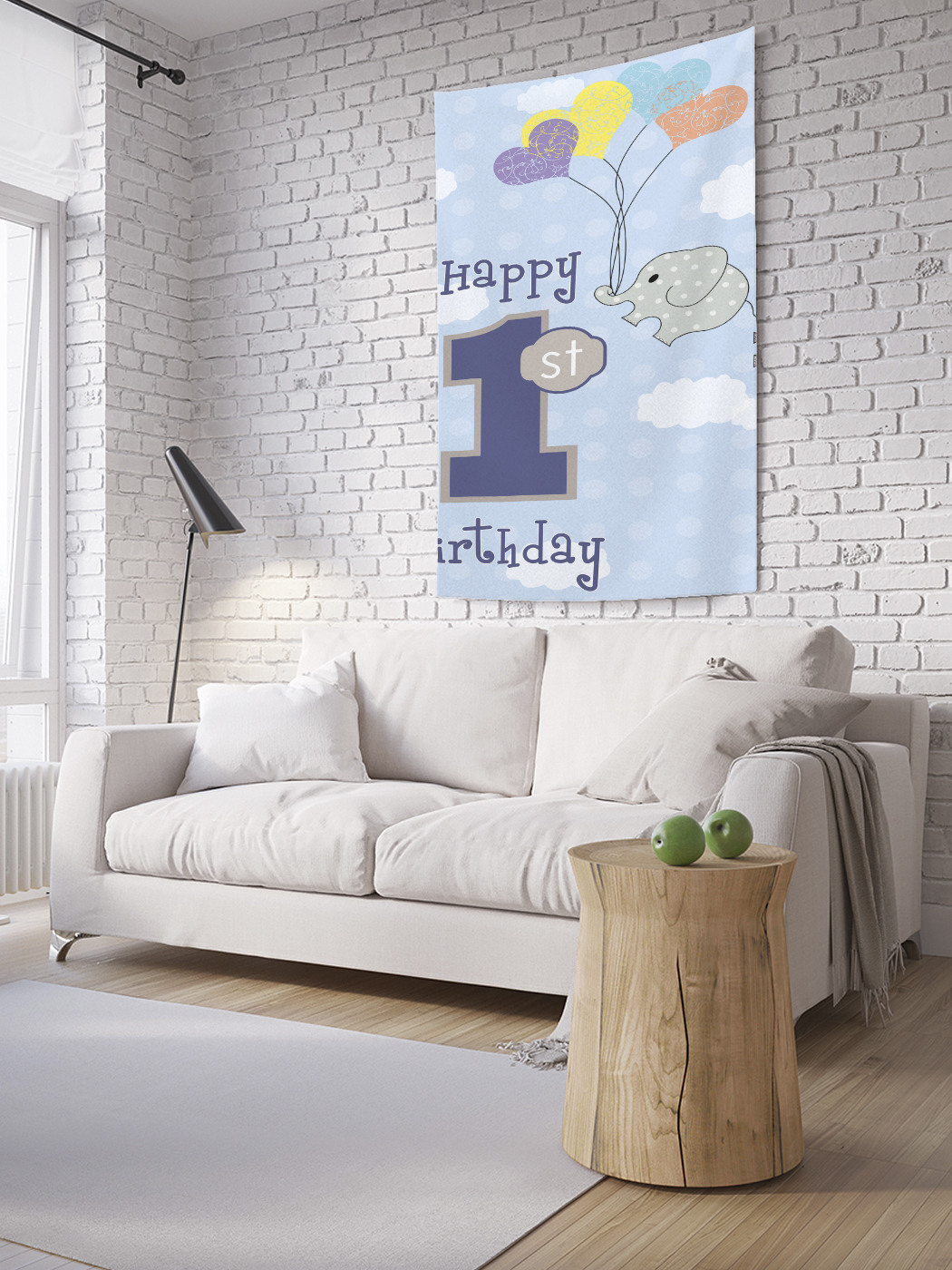 

Вертикальное фотопанно на стену JoyArty Праздничный слоненок 150x200 см, Праздничный слоненок