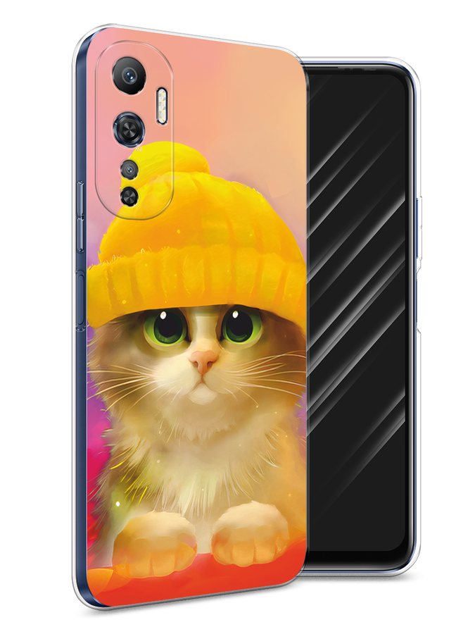 

Чехол Awog на Infinix Hot 20 4G "Котенок в желтой шапке", Желтый, 3103150-2