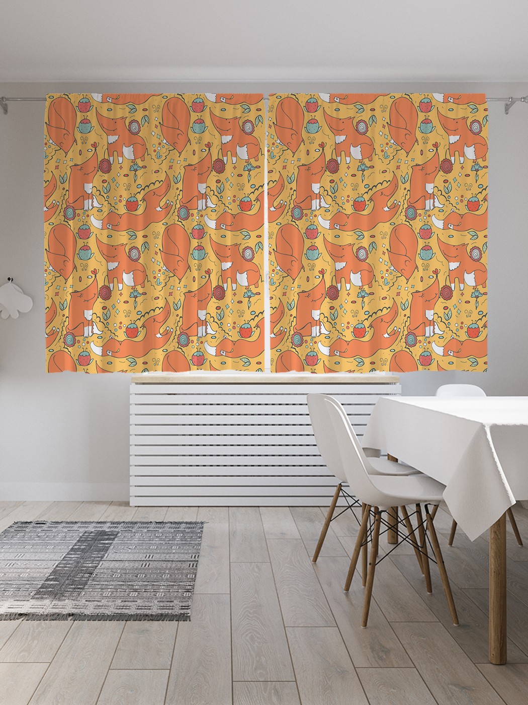 

Классические шторы JoyArty "Счастливая лисичка", серия Oxford DeLux, 2 полотна 145x180 см, Счастливая лисичка