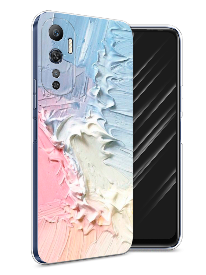 

Чехол Awog на Infinix Hot 20 4G "Волны 1", Розовый;синий, 3103150-4