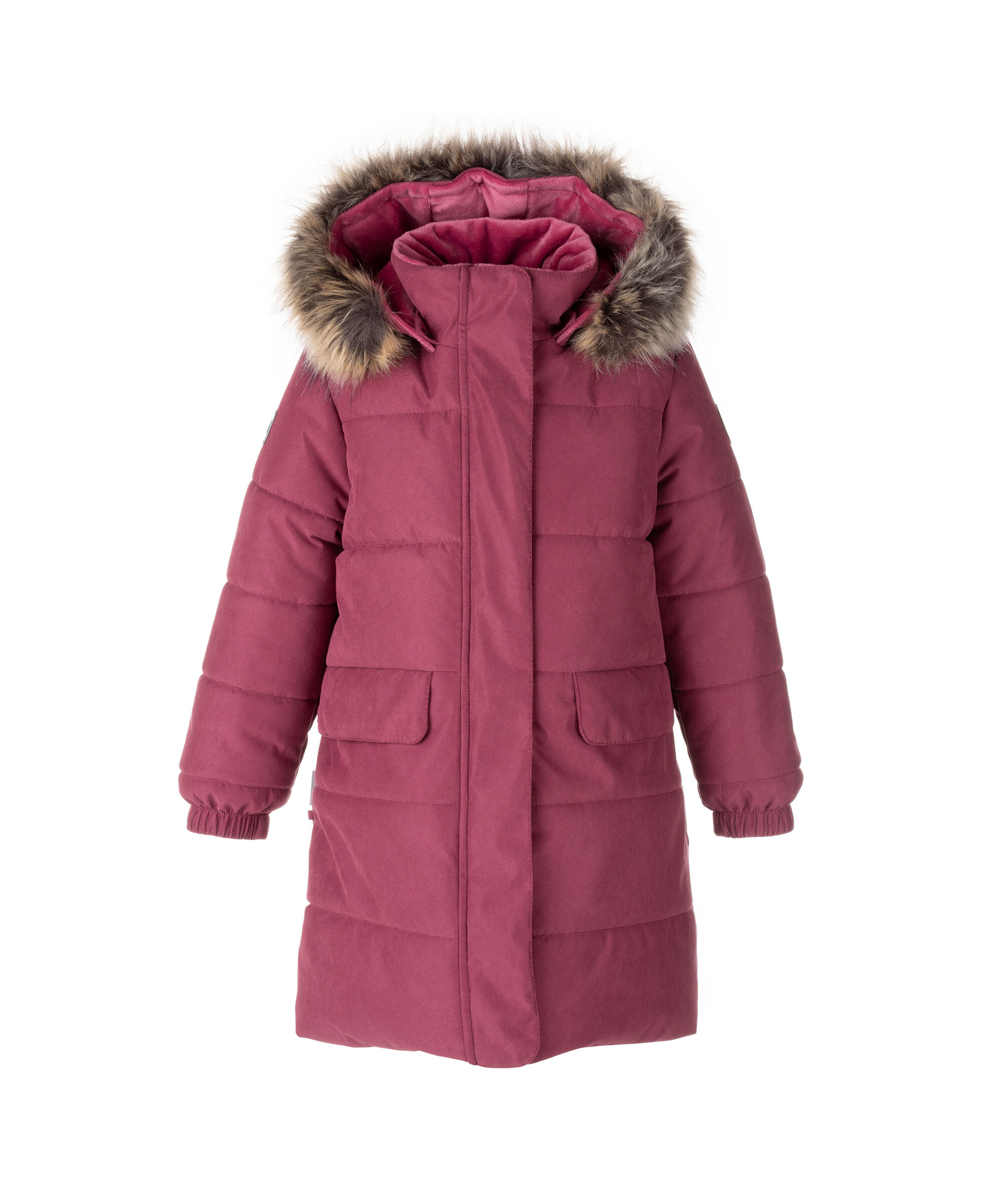 Пальто для девочек KERRY K22833 MC цв. бордовый р. 122