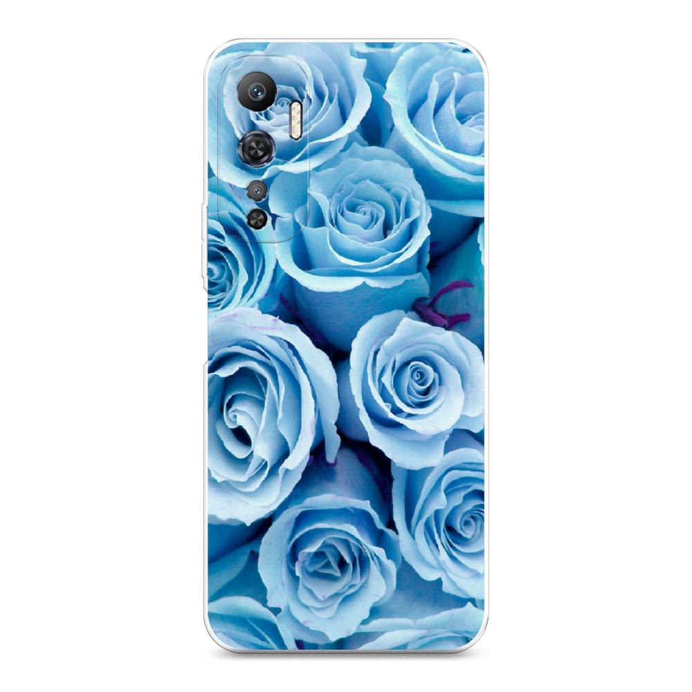 

Чехол Awog на Infinix Hot 20 4G "Лазурные розы", Голубой, 3103150-8