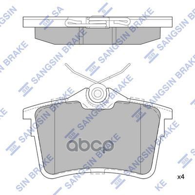 

Тормозные колодки Sangsin brake задние дисковые SP1824