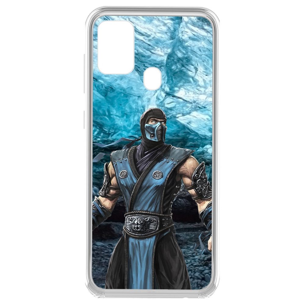 

Чехол-накладка Krutoff Clear Case Мортал Комбат. Саб Зиро для Samsung Galaxy A21s (A217), Прозрачный