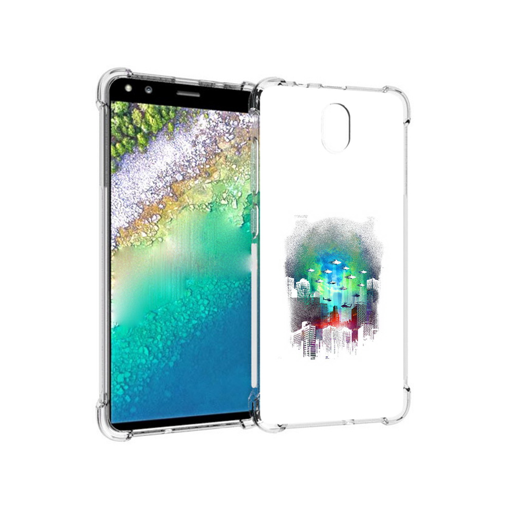 

Чехол MyPads Tocco для Nokia C01 Plus город в свечении (PT161800.114.296), Прозрачный, Tocco