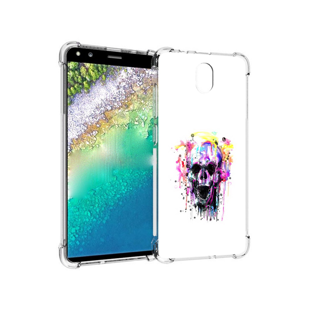 

Чехол MyPads Tocco для Nokia C01 Plus граффити череп (PT161800.114.298), Прозрачный, Tocco