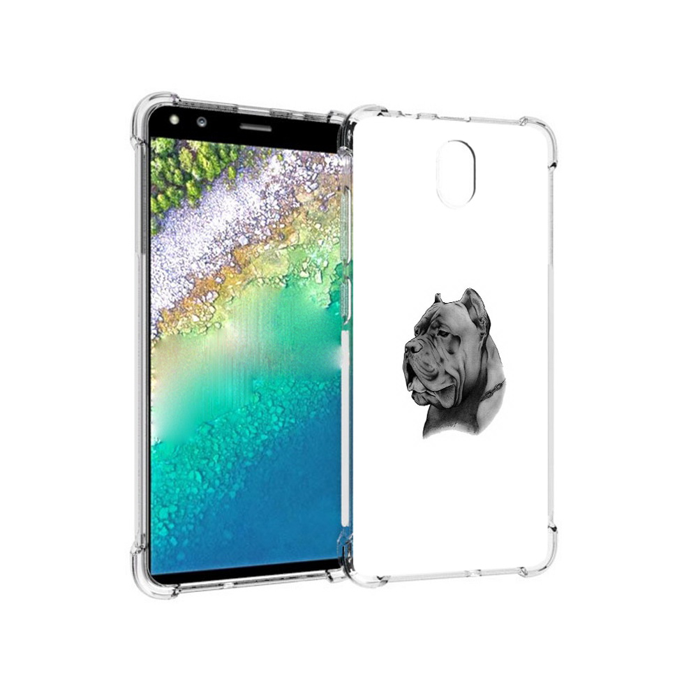 

Чехол MyPads Tocco для Nokia C01 Plus грозный бульдог (PT161800.114.300), Прозрачный, Tocco