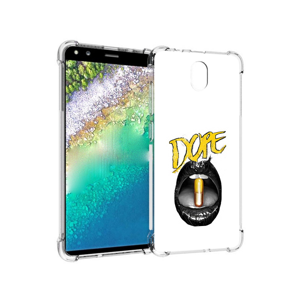 

Чехол MyPads Tocco для Nokia C01 Plus губы (PT161800.114.303), Прозрачный, Tocco