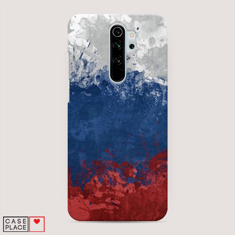 фото Пластиковый чехол "флаг россии неровный" на xiaomi redmi note 8 pro awog