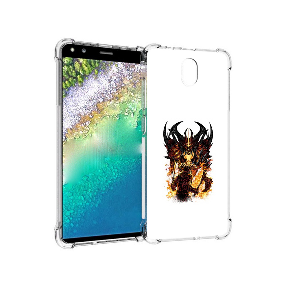 

Чехол MyPads Tocco для Nokia C01 Plus демон shadow fiend (PT161800.114.318), Прозрачный, Tocco