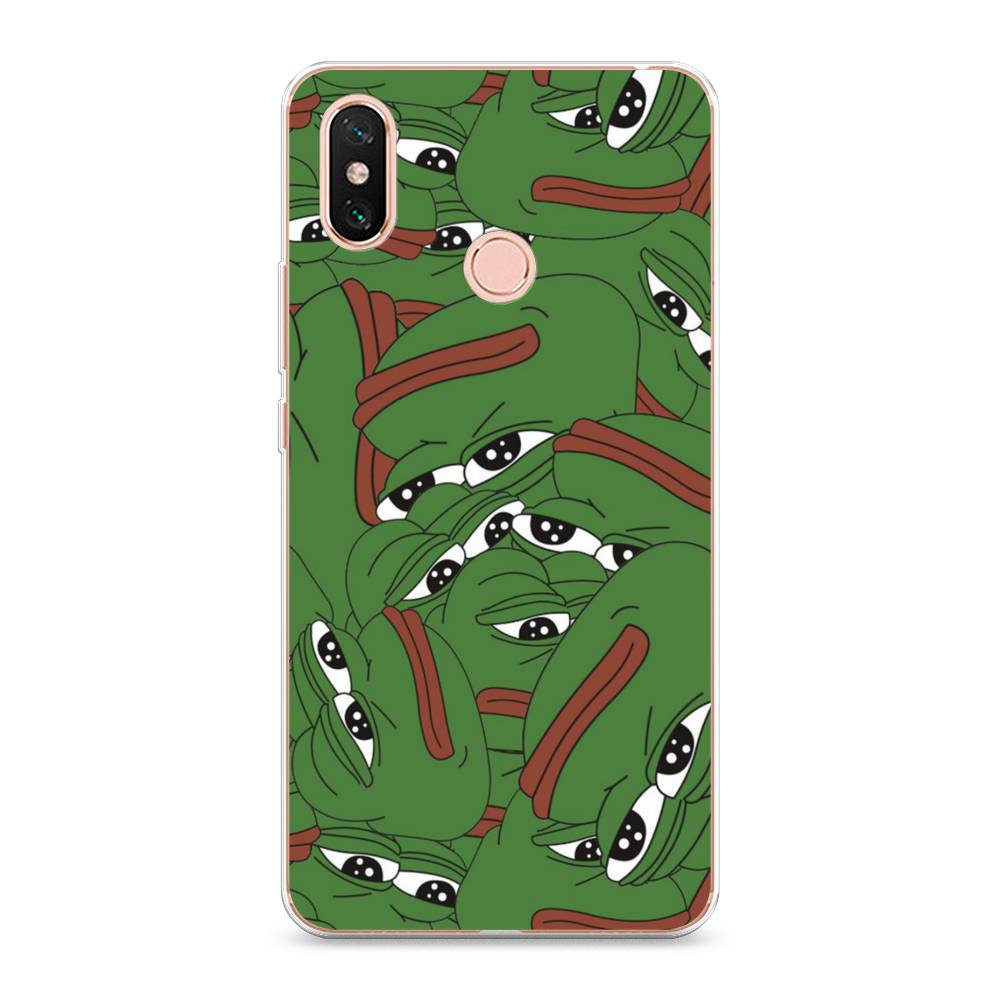 

Чехол Awog на Xiaomi Mi Max 3 "Печальный frog", Разноцветный, 34350-9