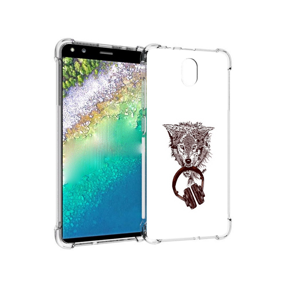 

Чехол MyPads Tocco для Nokia C01 Plus дикий волк (PT161800.114.325), Прозрачный, Tocco