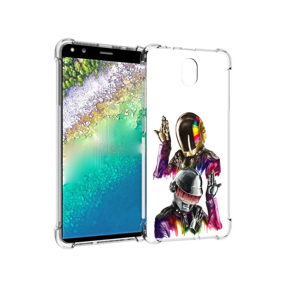 

Чехол MyPads Tocco для Nokia C01 Plus диско космонавты (PT161800.114.329), Прозрачный, Tocco