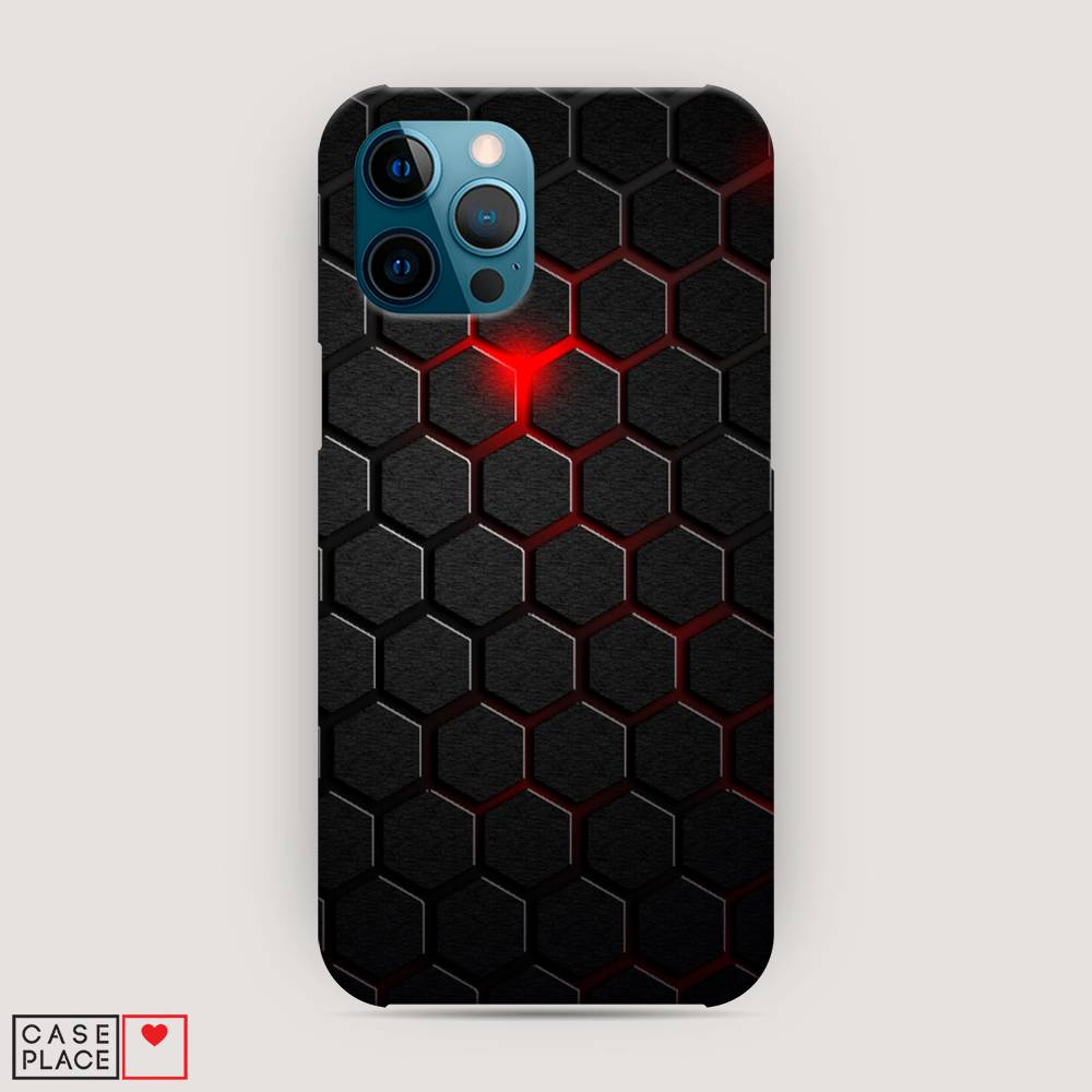

Пластиковый чехол "Фон соты красные" на Apple iPhone 12 Pro Max, 12720-2