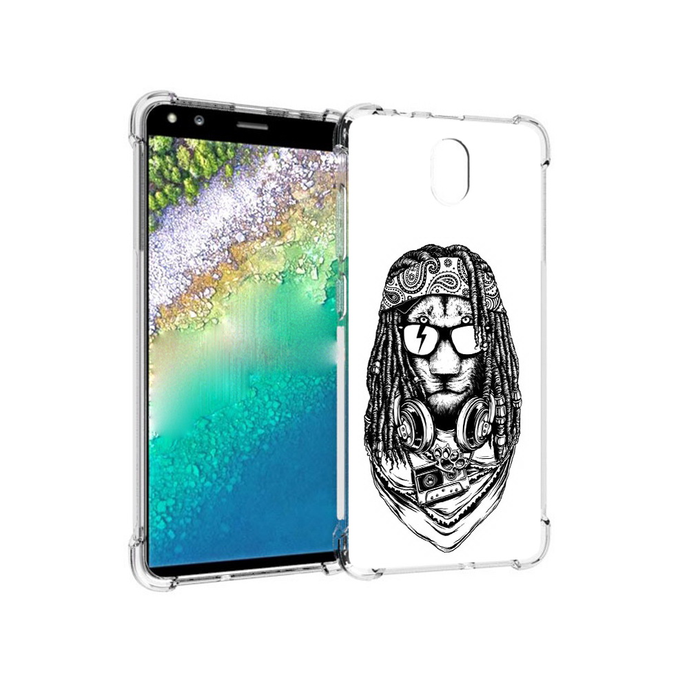 

Чехол MyPads Tocco для Nokia C01 Plus дреды льва (PT161800.114.338), Прозрачный, Tocco