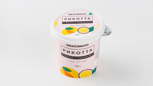 

Сыр мягкий ВкусВилл Рикотта с манго и маракуйей 9,4% БЗМЖ 180 г