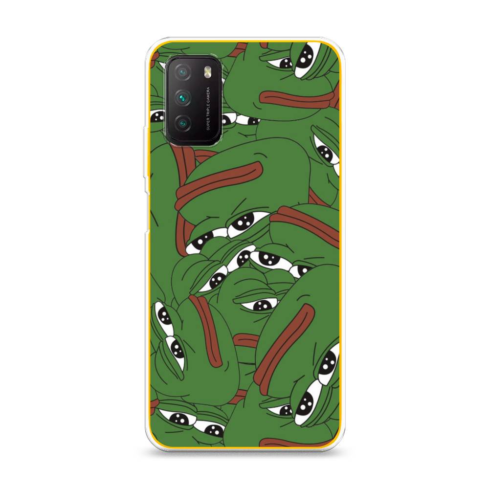 

Чехол Awog на Poco M3 "Печальный frog", Разноцветный, 39550-9