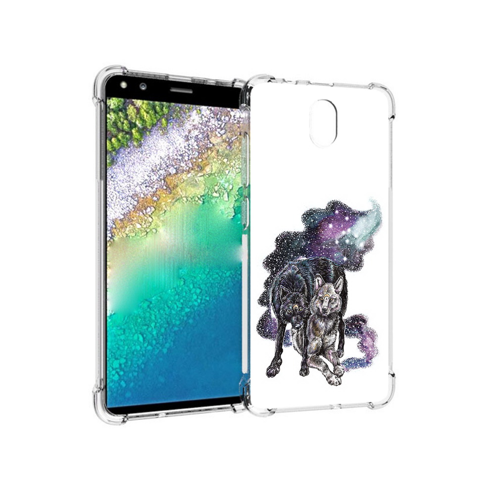 

Чехол MyPads Tocco для Nokia C01 Plus звездные волки (PT161800.114.352), Прозрачный, Tocco