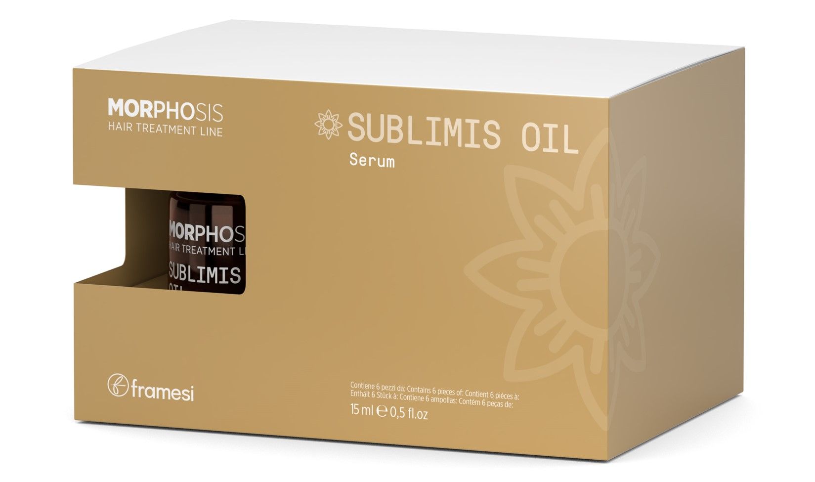 фото Сыворотка framesi sublimis oil serum на основе арганового масла 6x15 мл