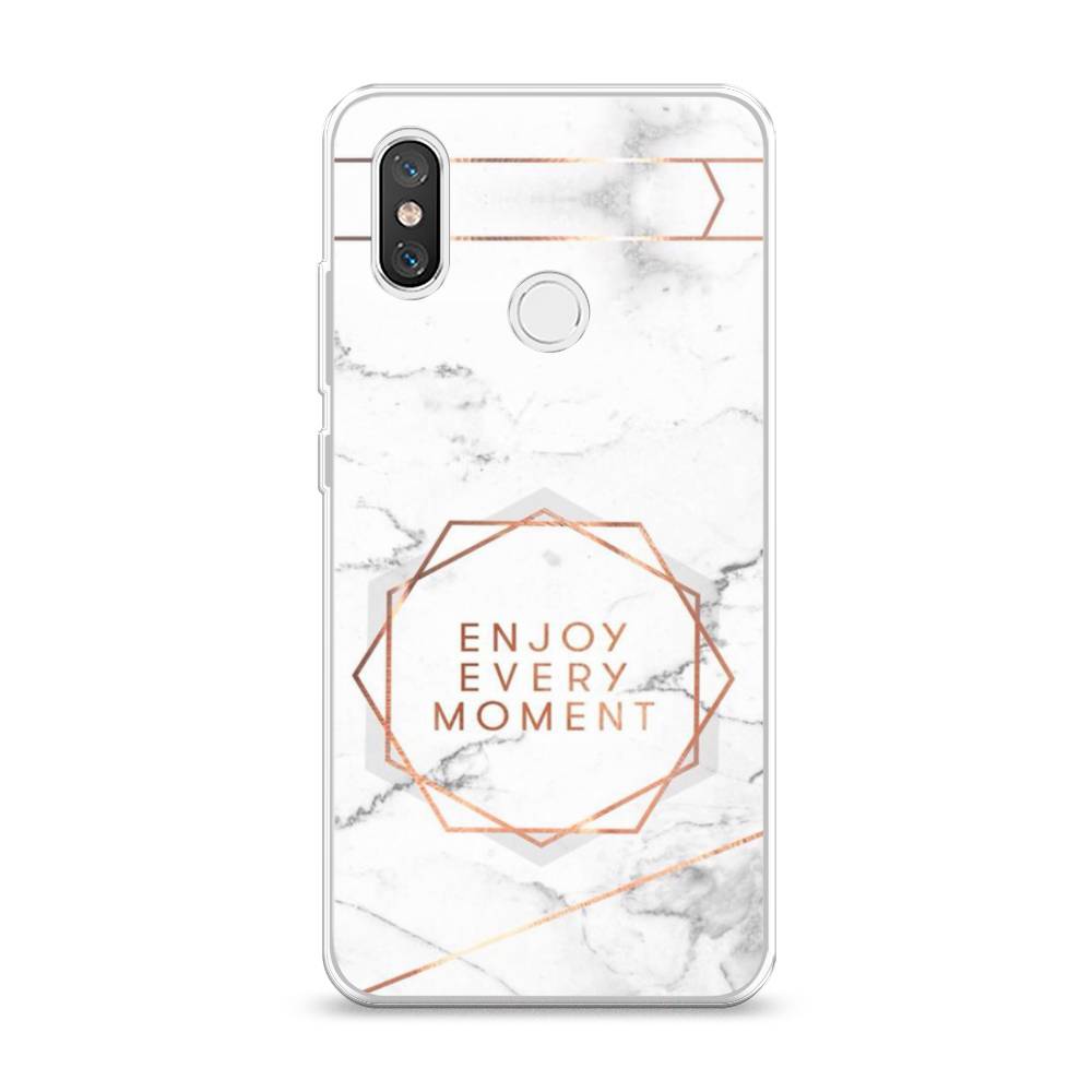 

Чехол Awog на Xiaomi Mi 8 "Enjoy every moment мрамор", Разноцветный, 33550-7