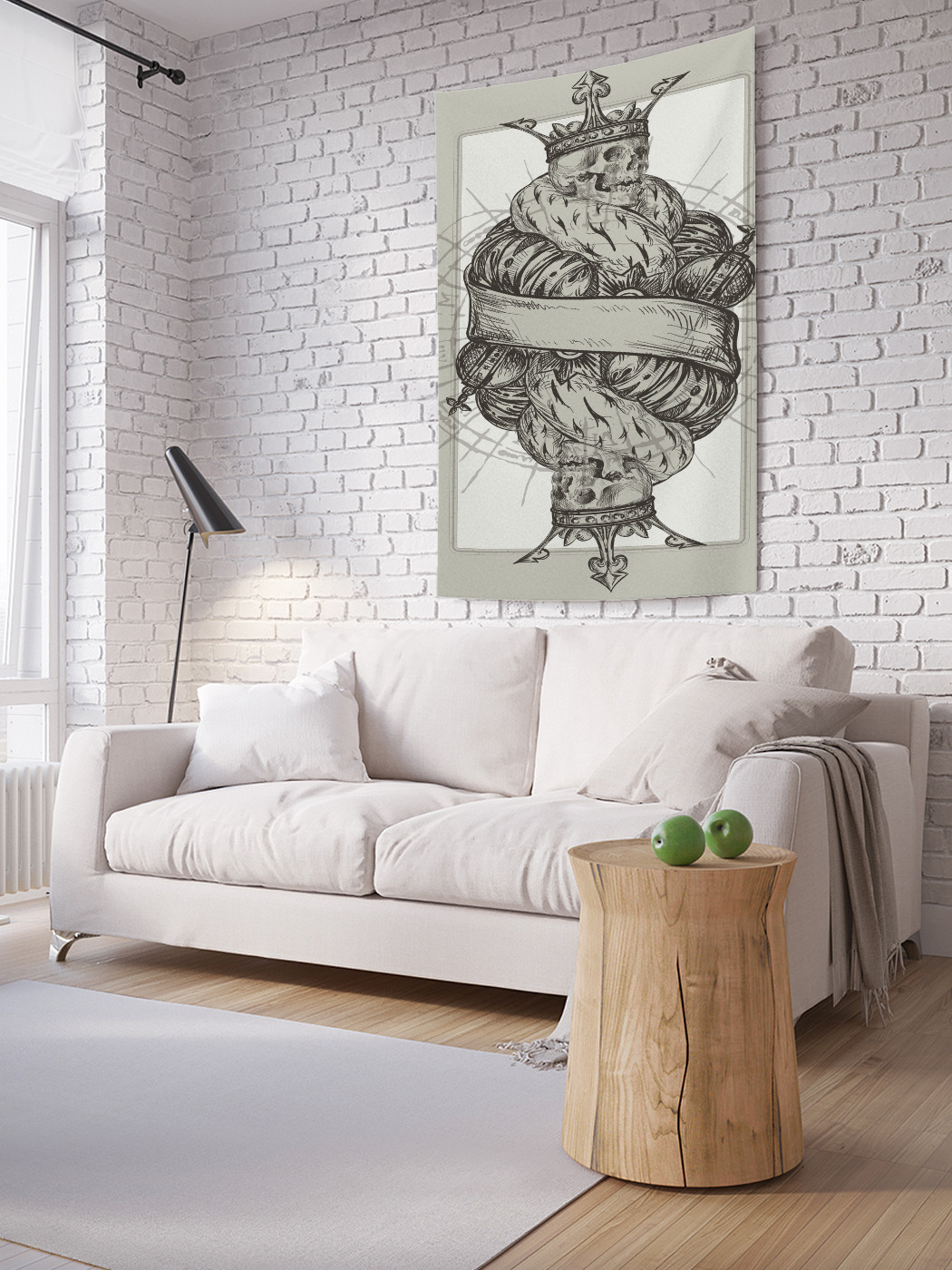 

Вертикальное фотопанно на стену JoyArty Карта с черепом 150x200 см, Карта с черепом