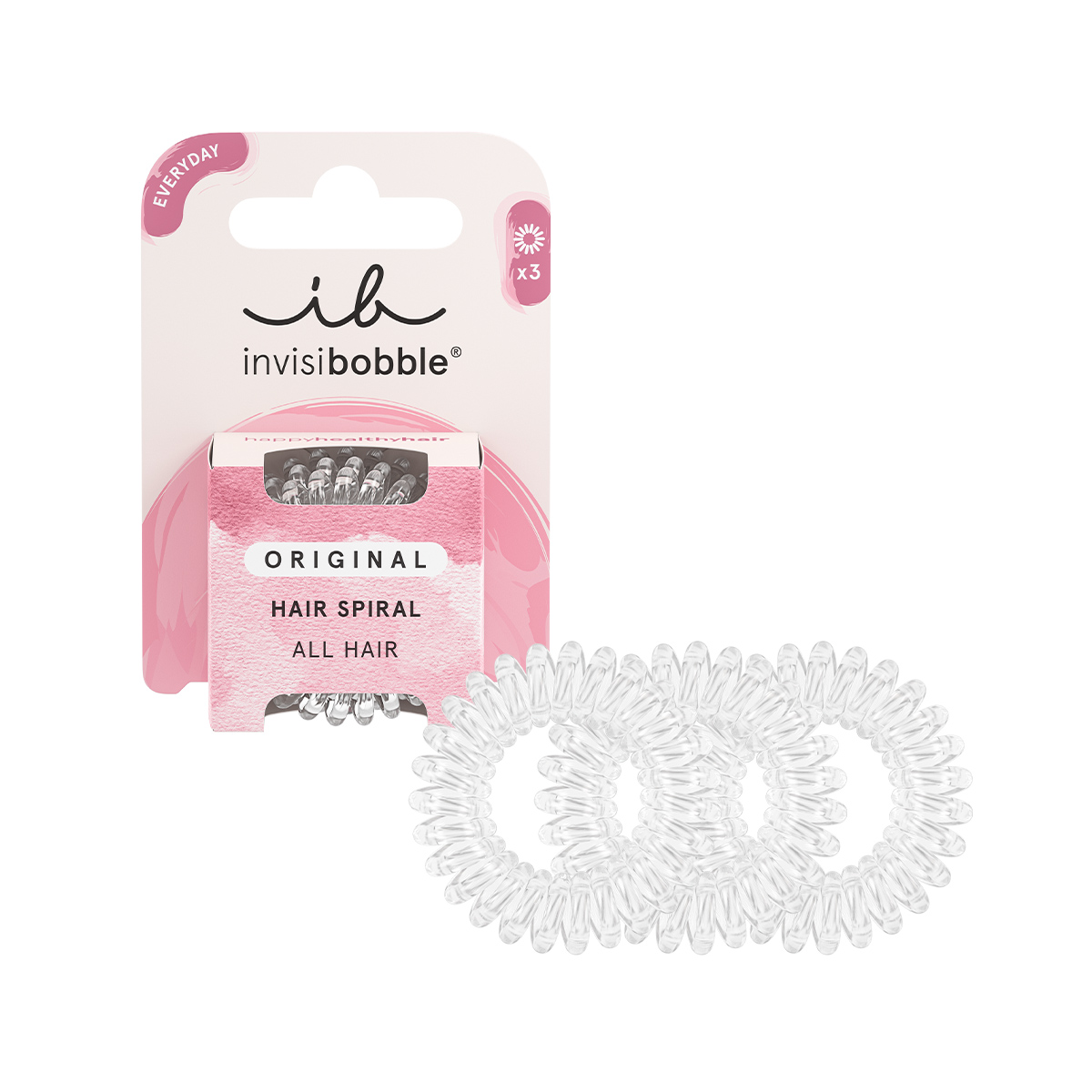 

Резинка унисекс invisibobble ORIGINAL прозрачная, 3 шт, Прозрачный, ORIGINAL