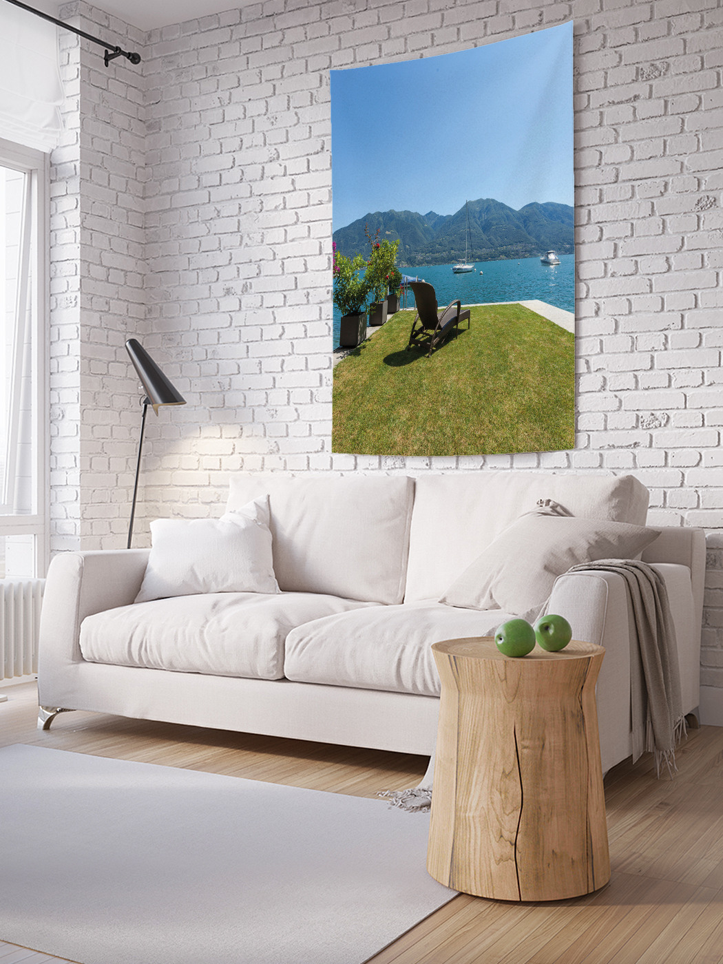

Вертикальное фотопанно на стену JoyArty Газон на террасе 150x200 см, Газон на террасе