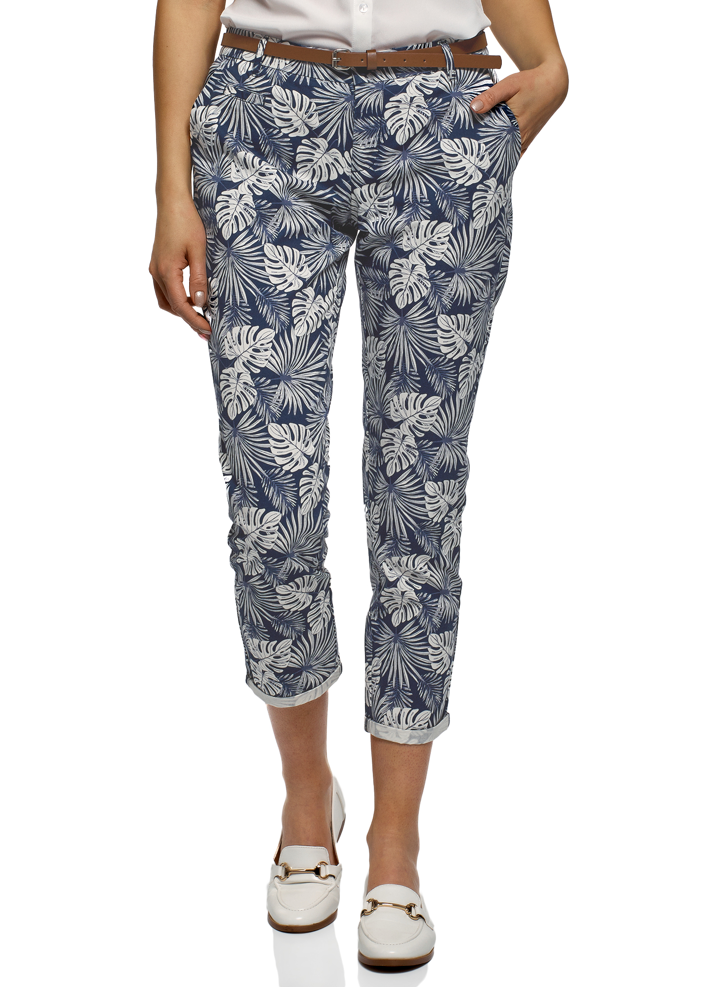 

Брюки женские oodji 11706193B синие 42/170, 11706193B