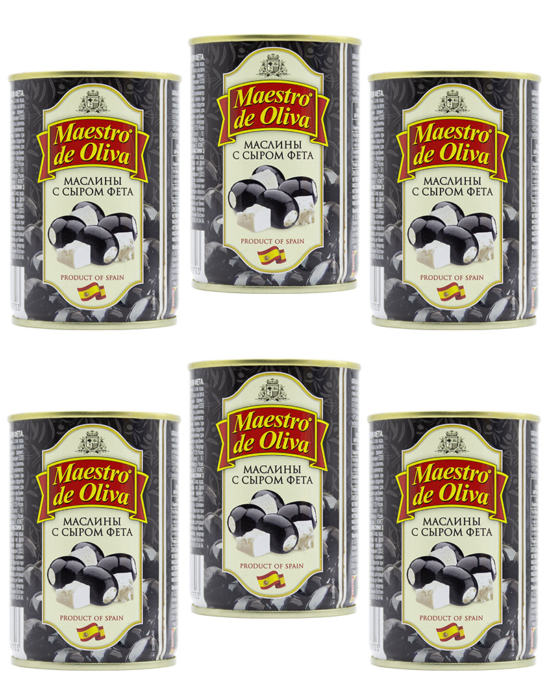 

Маслины Maestro de Oliva с Сыром Фета, 280 гр. x 6 шт.