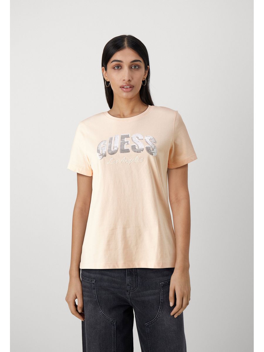 

Футболка женская Guess GU121D1QZ розовая L, Розовый, GU121D1QZ