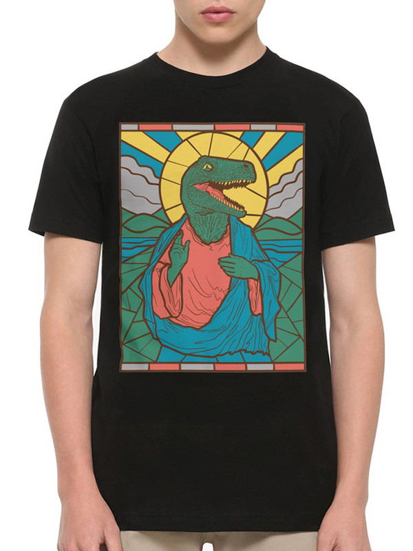 

Футболка мужская DreamShirts Studio Святой динозавр / черная 2XL, Черный, Святой динозавр /