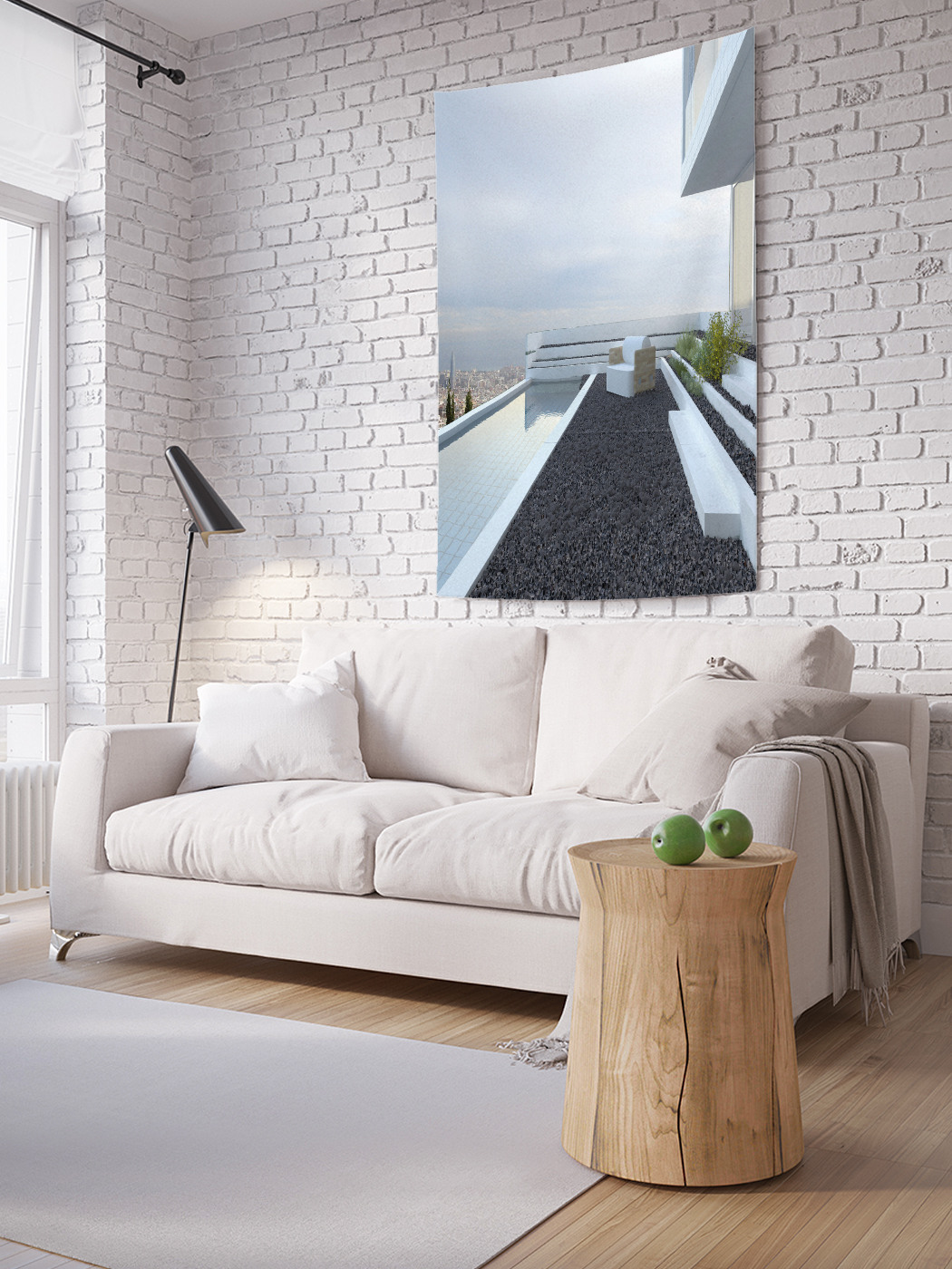 фото Вертикальное фотопанно на стену joyarty "узкий бассейн", 150x200 см
