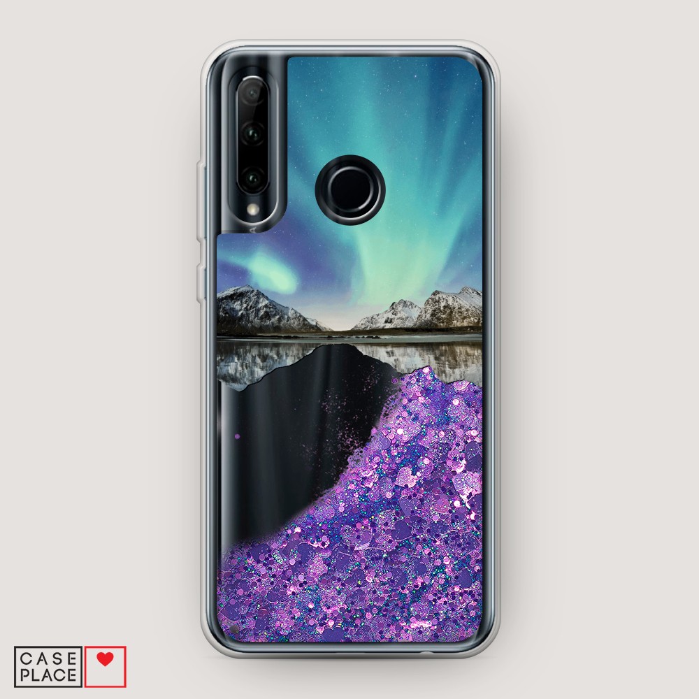 

Чехол Awog на Honor 10i "Горное озеро и сияние", Разноцветный, 68892-1