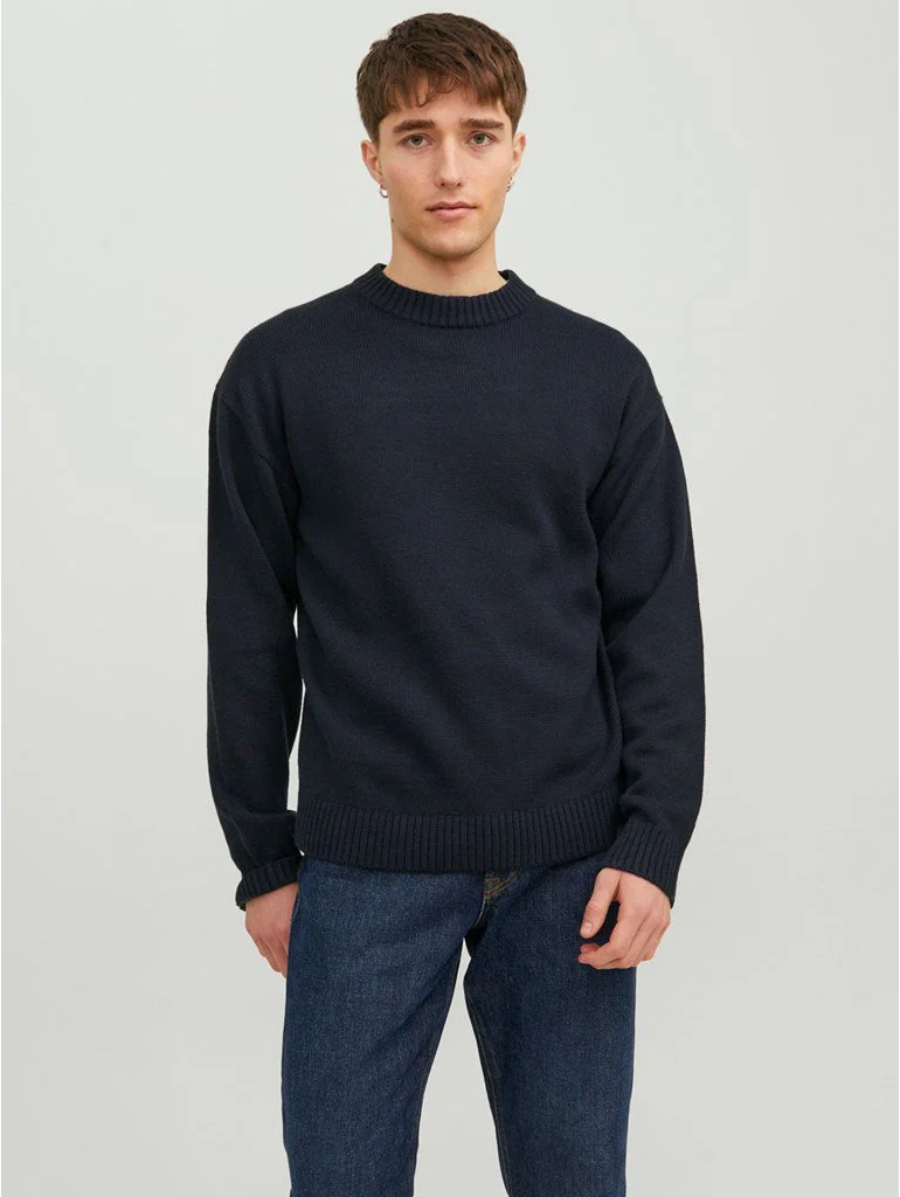 Джемпер мужской Jack & Jones Plain Crew Neck 12236774 синий S