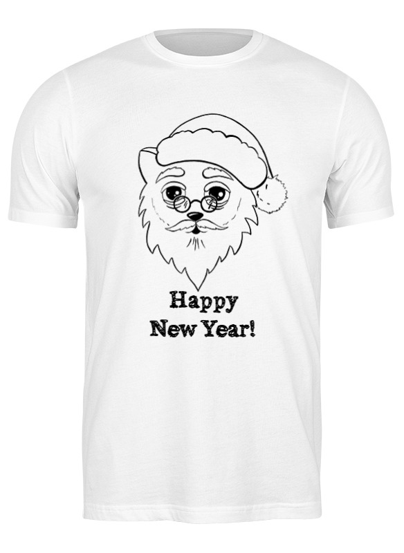 

Футболка мужская Printio Happy new year белая 3XL, Белый, Happy new year