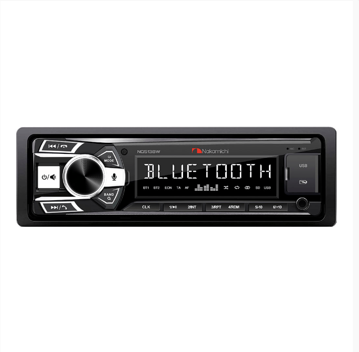 Автомагнитола Nakamichi Nq513Bw Медиа-Ресивер 1Din Usb, Aux, Bt, Flac, Mp3, 450 Вт, Белый