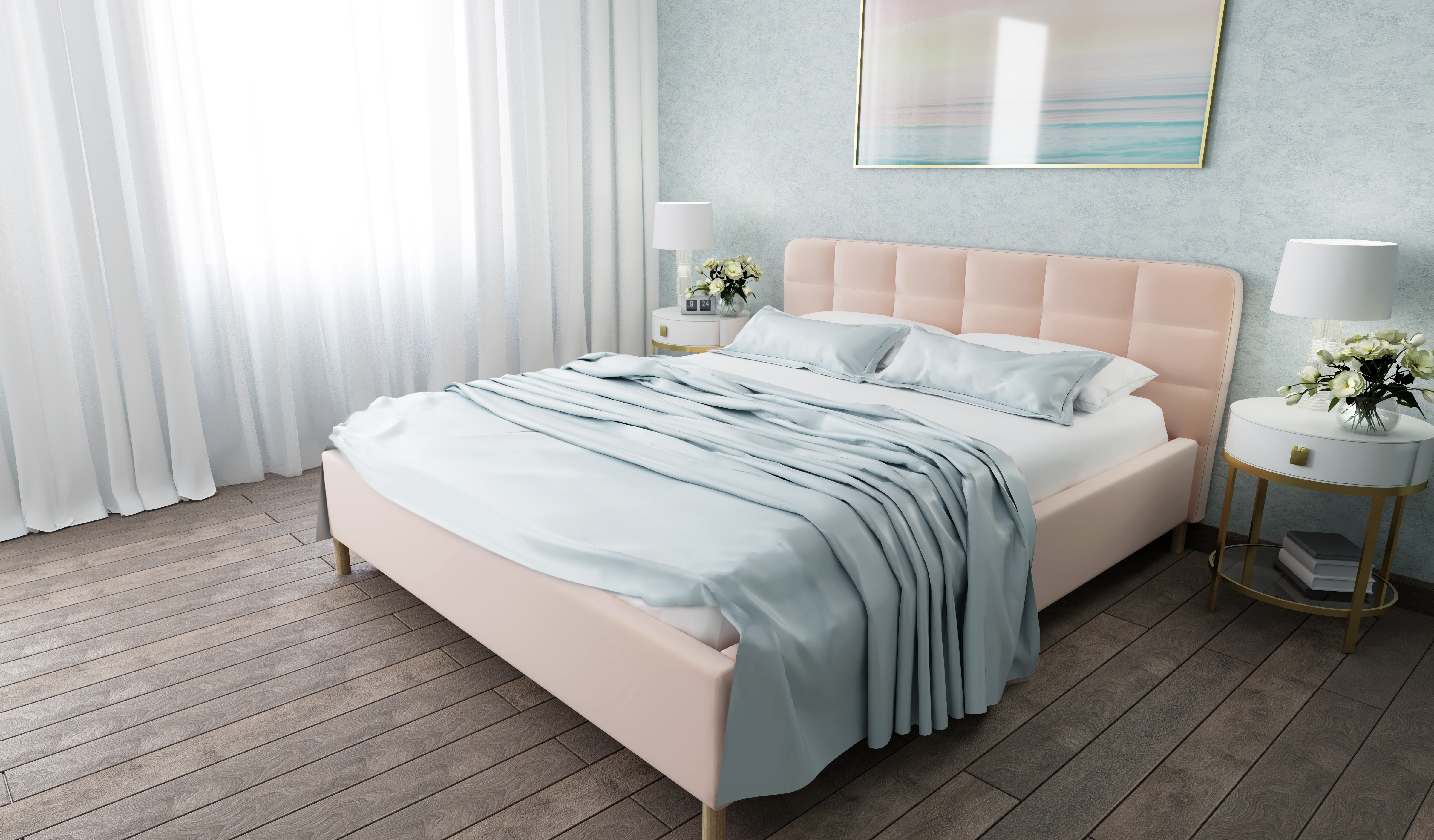

Кровать COSTA CST_Моника CST_Моника_14_160*200, Розовый, CST_Моника