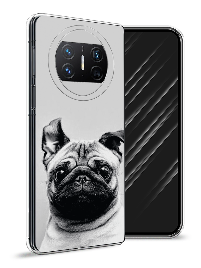 

Чехол Awog на Huawei Mate X3 "Ушастый мопс", Серый, 6122450-1