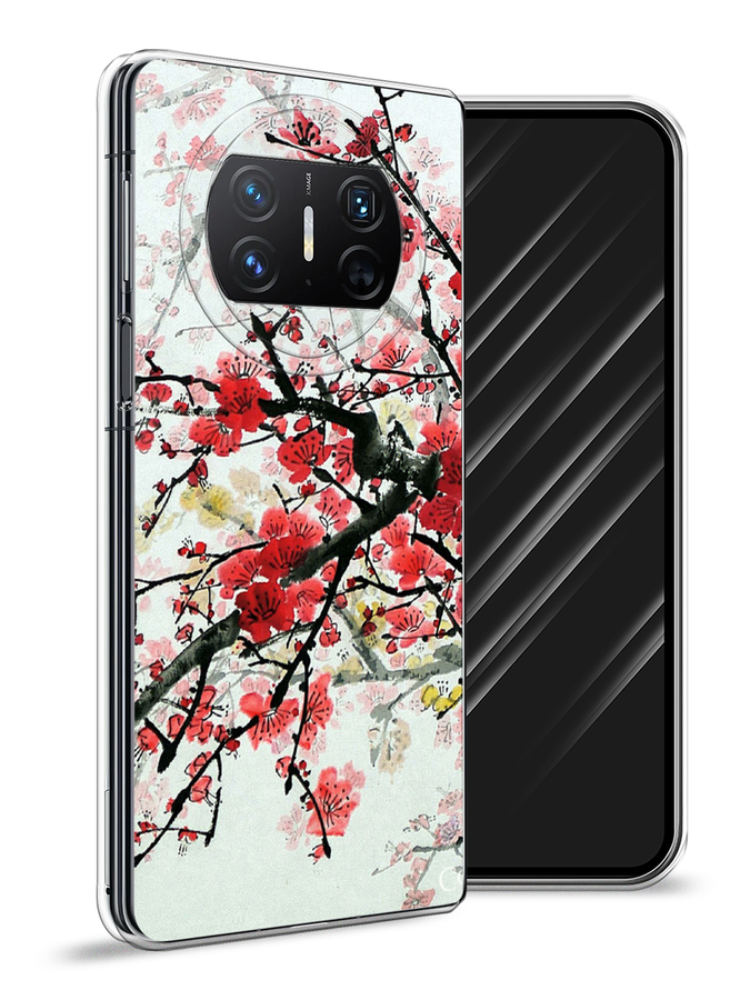 

Чехол Awog на Huawei Mate X3 "Сакура", Розовый;черный, 6122450-1