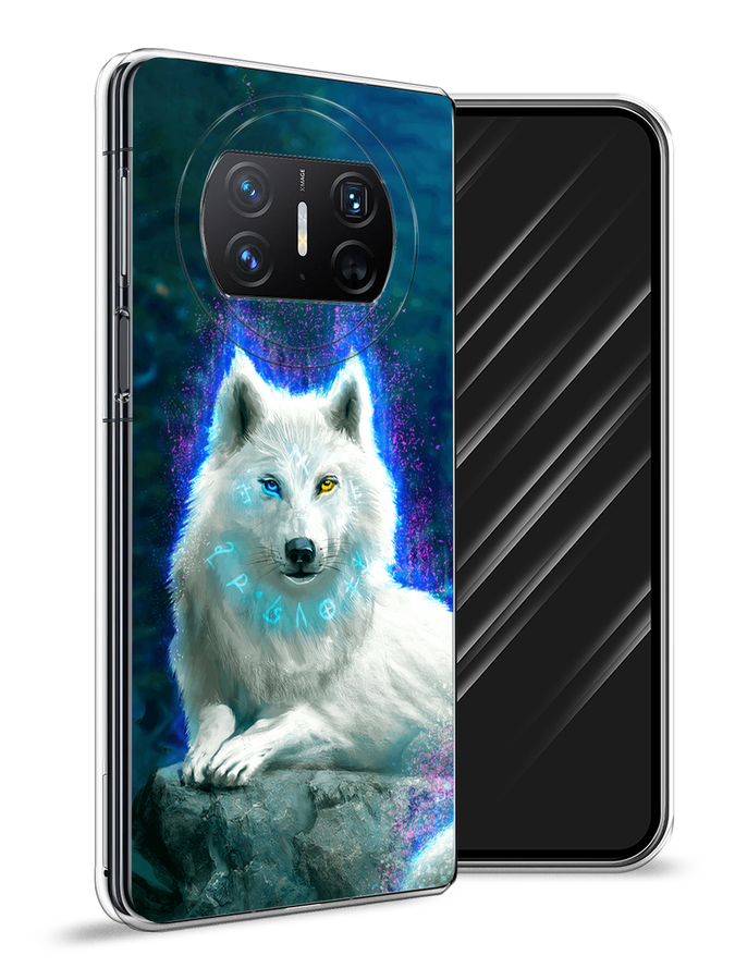 

Чехол Awog на Huawei Mate X3 "Белоснежный волк", Белый;зеленый;фиолетовый, 6122450-1