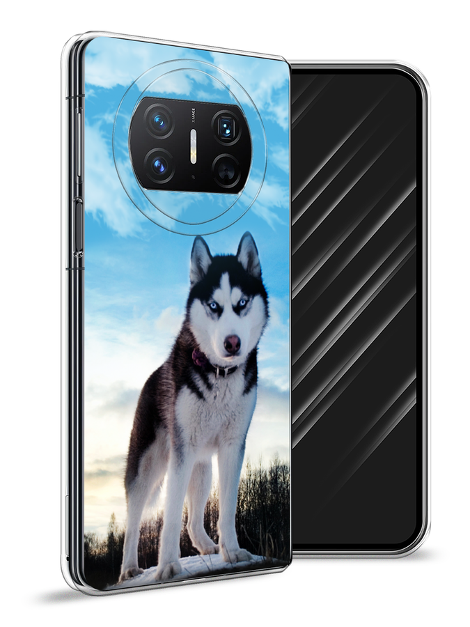 

Чехол Awog на Huawei Mate X3 "Хаски 3", Белый;черный;голубой, 6122450-1